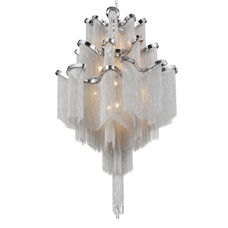 Cwi Lighting Daisy 17 Light Down Chandelier With Chrome Finish 5650P24C-15L